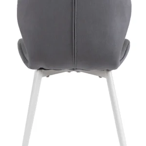 product-2930-6 Scaun LUCKY Gri cu picioare din catifea albă — MOBILA