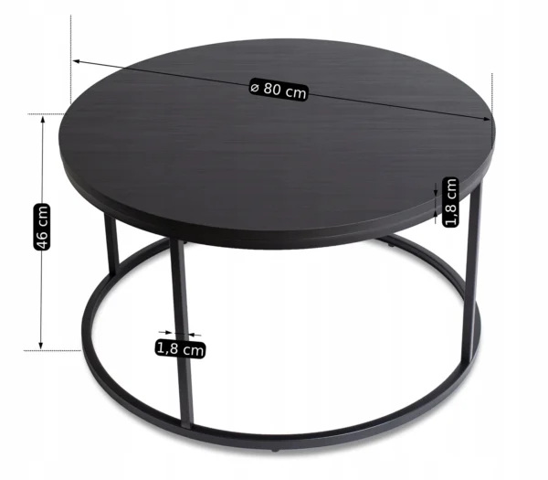 Masă AMON MAX, negru