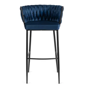 product-2941-1 FLORES Hocker din catifea bleumarin — MOBILA