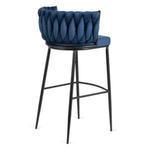 product-2941-2 FLORES Hocker din catifea bleumarin — MOBILA