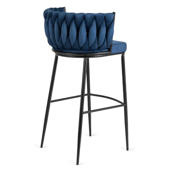 product-2941-2 FLORES Hocker din catifea bleumarin — MOBILA