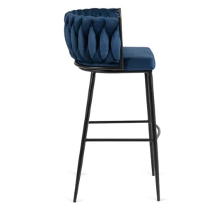 product-2941-3 FLORES Hocker din catifea bleumarin — MOBILA