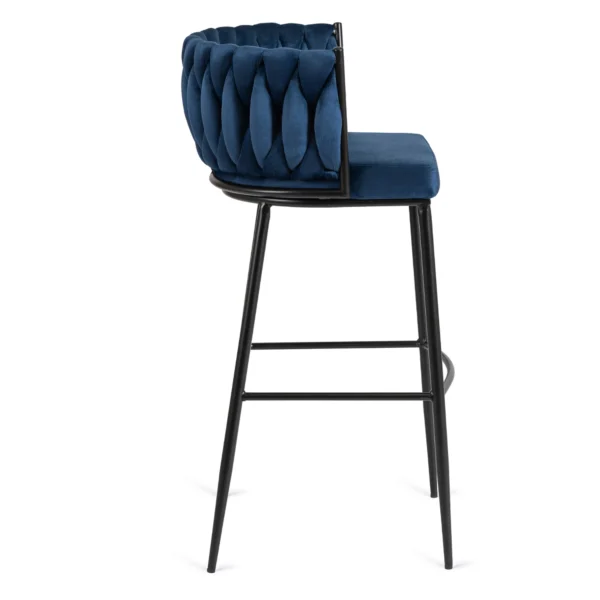 product-2941-3 FLORES Hocker din catifea bleumarin — MOBILA