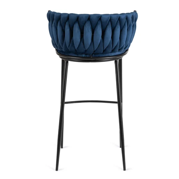 product-2941-4 FLORES Hocker din catifea bleumarin — MOBILA