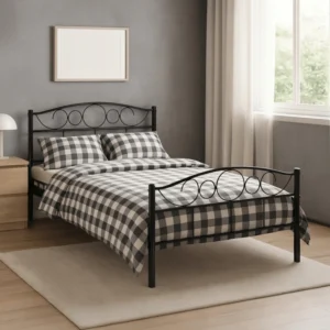 Pat metalic GRIFFIN 90x200 Negru