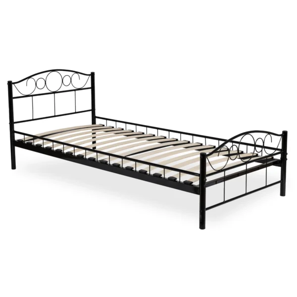 Pat metalic GRIFFIN 90x200 Negru