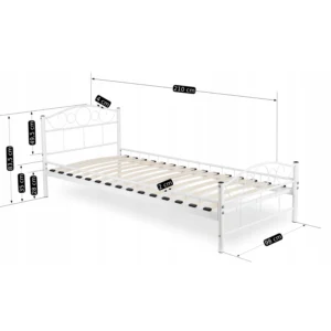 Pat metalic GRIFFIN 90x200 Alb