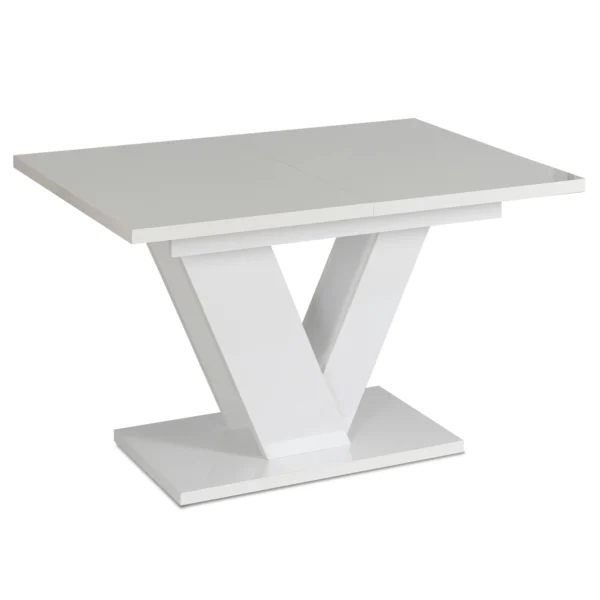 product-2946-0 CLARK Masă extensibilă 120-160 cm Alb lucios — Mese