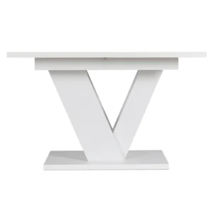 product-2946-7 CLARK Masă extensibilă 120-160 cm Alb lucios — Mese