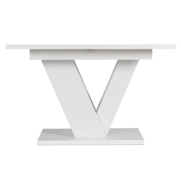 product-2946-7 CLARK Masă extensibilă 120-160 cm Alb lucios — Mese