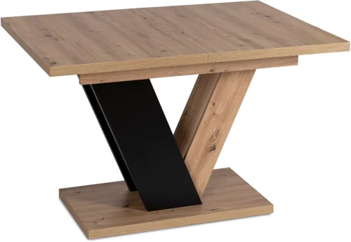 Masă extensibilă CLARK 120-160 cm Stejar Artisan/Negru