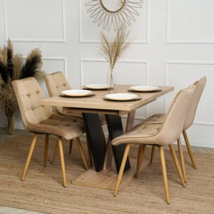 product-2949-2 CLARK Masă extensibilă 120-160 cm Stejar Artisan/Negru — Mese