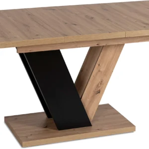 product-2949-5 CLARK Masă extensibilă 120-160 cm Stejar Artisan/Negru — Mese