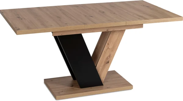 product-2949-5 CLARK Masă extensibilă 120-160 cm Stejar Artisan/Negru — Mese