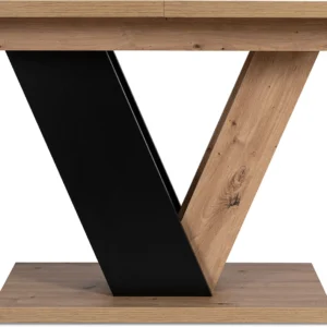 product-2949-7 CLARK Masă extensibilă 120-160 cm Stejar Artisan/Negru — Mese