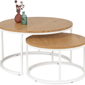 Set de masă DANIELLE MAX Stejar natural/Alb