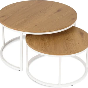 Set de masă DANIELLE MAX Stejar natural/Alb