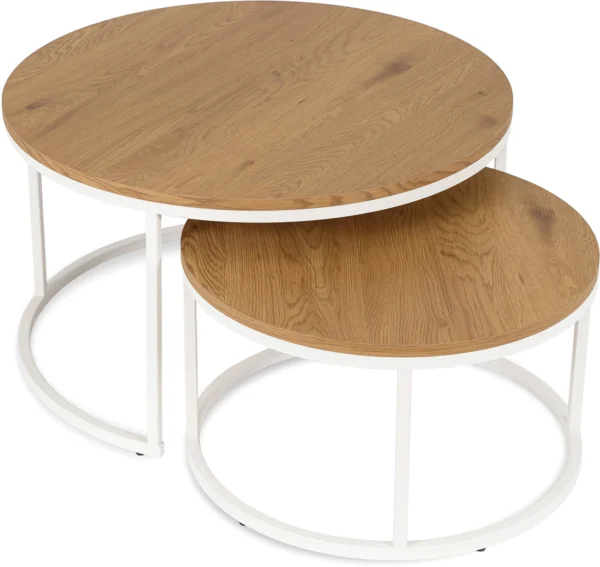 Set de masă DANIELLE MAX Stejar natural/Alb