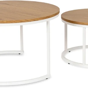 Set de masă DANIELLE MAX Stejar natural/Alb