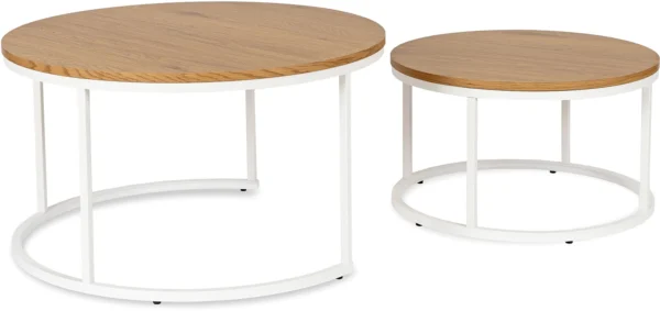 Set de masă DANIELLE MAX Stejar natural/Alb