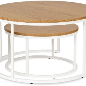 Set de masă DANIELLE MAX Stejar natural/Alb