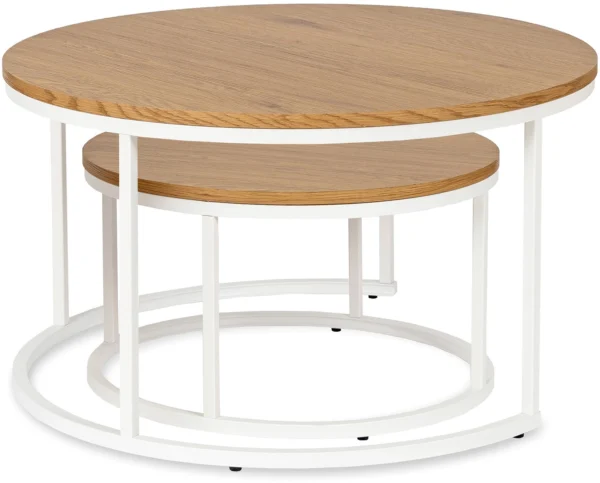 Set de masă DANIELLE MAX Stejar natural/Alb