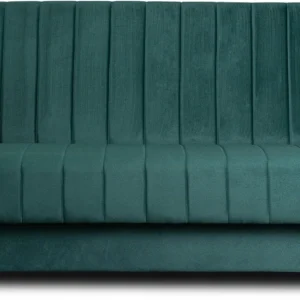 PORTO Canapea Canapea pliabilă Velur verde — Canapele și sofale