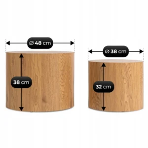 product-2959-6 Set de măsuțe LEILA din stejar natural — Măsuțe și banchete