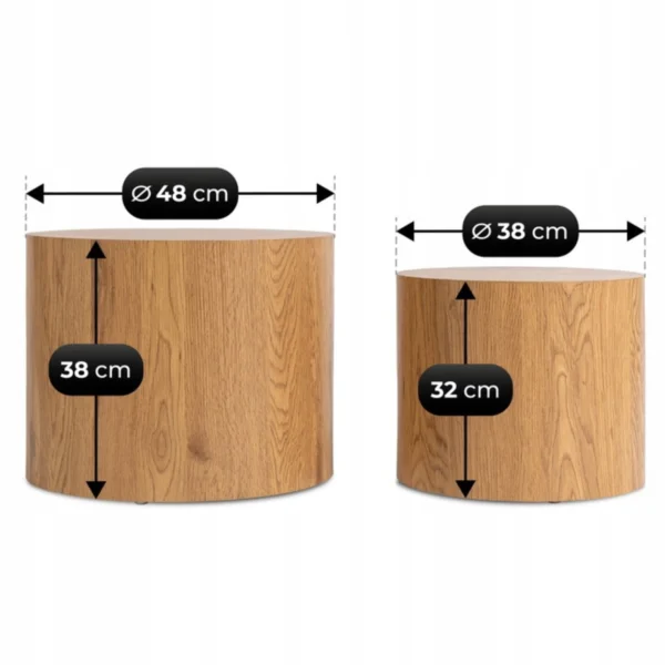 product-2959-6 Set de măsuțe LEILA din stejar natural — Măsuțe și banchete
