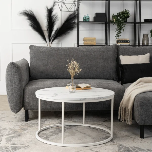 Masa AGNES MAX din marmură albă