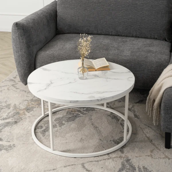 Masa AGNES MAX din marmură albă