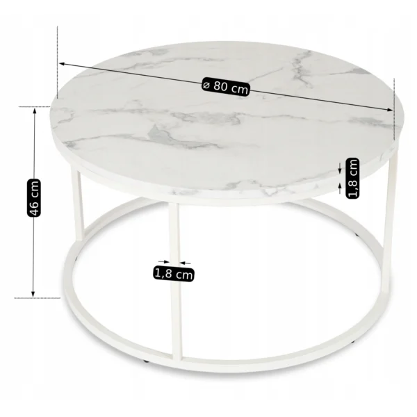 Masa AGNES MAX din marmură albă