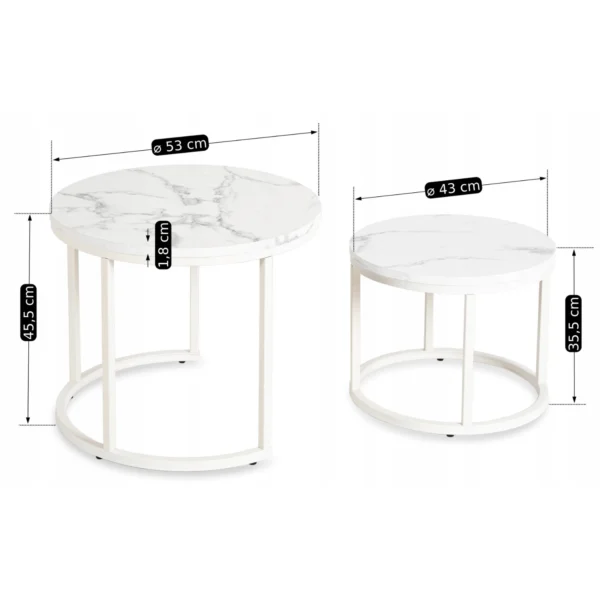 product-2966-11 Set de masă din marmură albă JOE