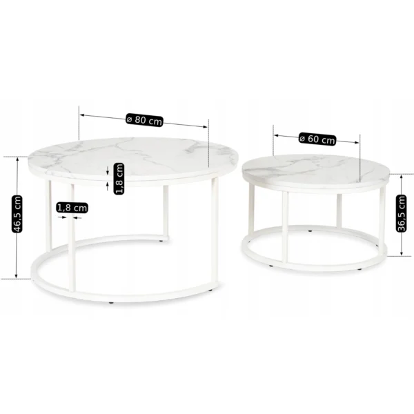 product-2967-10 Set de masă din marmură albă JOE MAX