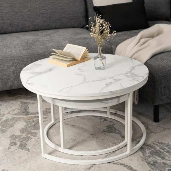 product-2967-2 Set de masă din marmură albă JOE MAX