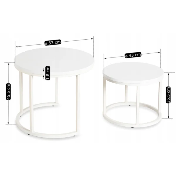 Set de masă JACK, alb