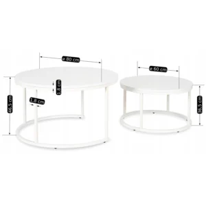 Set de masă alb JACK MAX