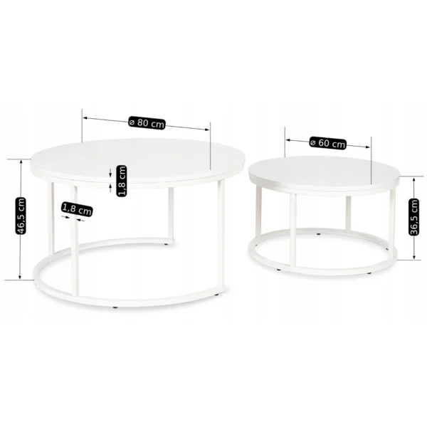 Set de masă alb JACK MAX