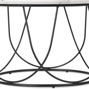 Masă KATE Marmură albă/Negru