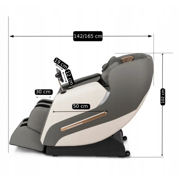 product-2977-16 Scaun de masaj VX MAX Gri piele ecologică — Fotolii de masaj