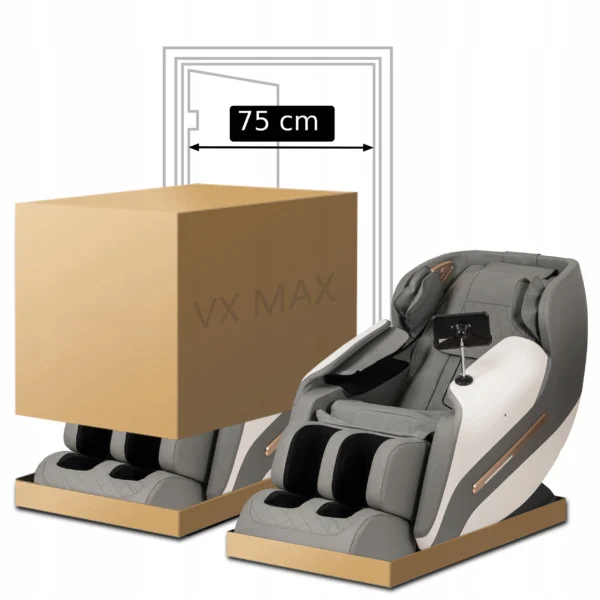 product-2977-17 Scaun de masaj VX MAX Gri piele ecologică — Fotolii de masaj