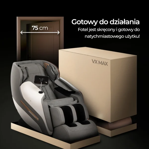 product-2977-9 Scaun de masaj VX MAX Gri piele ecologică — Fotolii de masaj