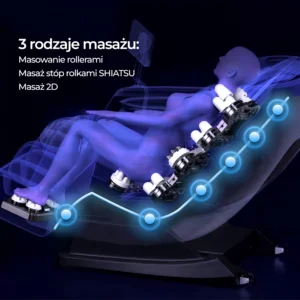 Scaun de masaj VX MAX din piele ecologică bej