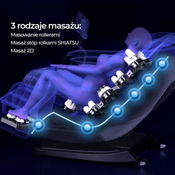 Scaun de masaj VX MAX din piele ecologică bej