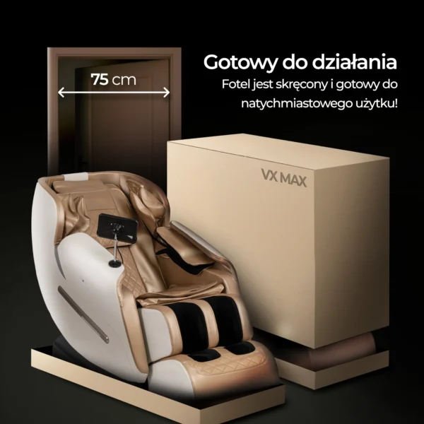 Scaun de masaj VX MAX din piele ecologică bej