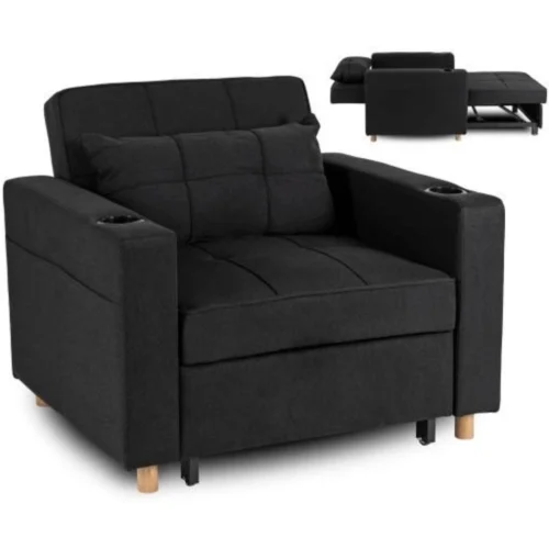product-2984-0 Fotoliu rabatabil SOLOR Negru — Fotolii de relaxare