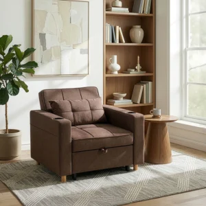 Fotoliu extensibil SOLOR, maro — Fotolii de relaxare
