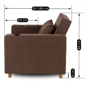 Fotoliu extensibil SOLOR, maro — Fotolii de relaxare