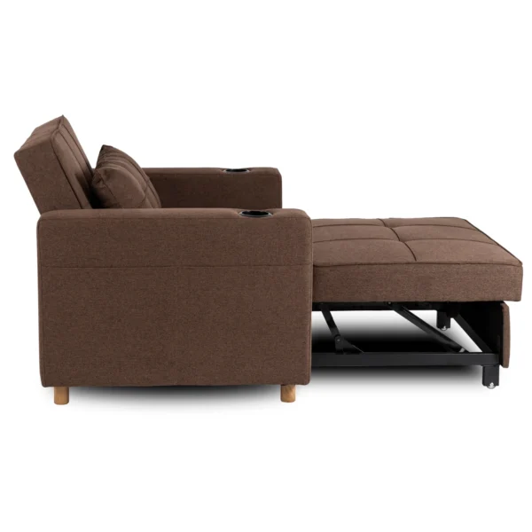 Fotoliu extensibil SOLOR, maro — Fotolii de relaxare