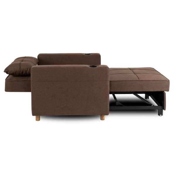 Fotoliu extensibil SOLOR, maro — Fotolii de relaxare